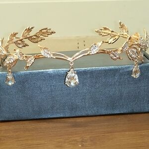 Gold Leaf Crystal Headband
